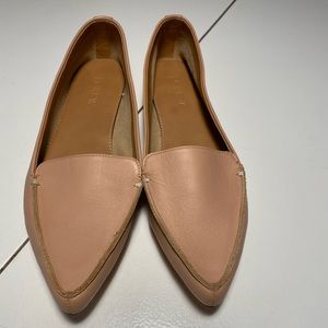 NWOT J.Crew Blush Pink Flats- Size 7.5 100% Leather Upper
